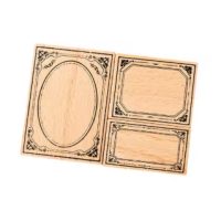 Scrapbooking razítka rámečků - B, 3 kusy
