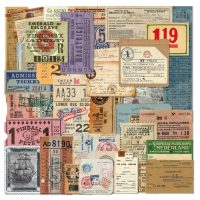 Scrapbooking estetické vintage samolepky - 50 kusů