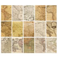 Scrapbooking dekorativní papír pro decoupage - Mapy, 30 kusů