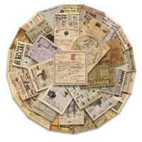 Scrapbooking vintage pergamenové samolepky - 35 kusů
