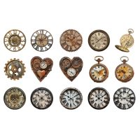 Scrapbooking vintage samolepky - Mechanické hodiny, 30 kusů