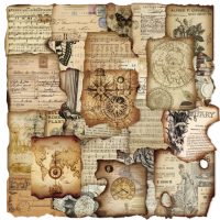 Scrapbooking samolepky s opáleným efektem - Námořnické, 50 kusů