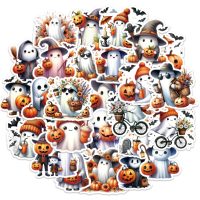 Scrapbooking samolepky duchové a dýně - Halloween, 50 kusů