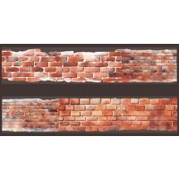 Scrapbooking plastové Washi pásky s motivem kamenné zdi - Červená, 2 metry