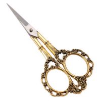 Scrapbooking Vintage nůžky - Starožitná zlatá barva