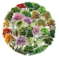 Scrapbooking lesní samolepky - 50 kusů