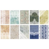 Scrapbooking vintage dekorativní krajkový papír - Vzor C, 30 listů