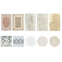 Scrapbooking vintage dekorativní krajkový papír - Vzor E, 30 listů