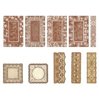 Scrapbooking vintage dekorativní krajkový papír - Vzor F, 30 listů