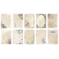 Scrapbooking velké krajkové dekorativní papíry - 10 kusů, vzor A