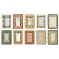 Scrapbooking velké krajkové dekorativní papíry - 10 kusů, vzor B