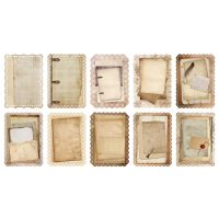 Scrapbooking velké krajkové dekorativní papíry - 10 kusů, vzor C