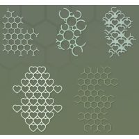 Scrapbooking texturovaný dekorativní papír - 10 kusů, vzor B