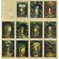 Scrapbooking blok dekorativních papírů - Tajemné dveře, 20 kusů