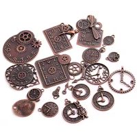 Scrapbooking kovové steampunk dekorace - Antique Copper plated, 20 kusů