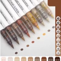 Scrapbooking akrylové brush peny - Maillard series, 9 kusů