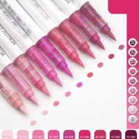 Scrapbooking akrylové brush peny - Sweet pink series, 9 kusů