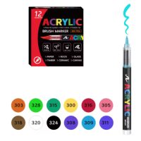 Scrapbooking akrylové fixy - 12 barev