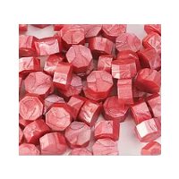 Scrapbooking korálkový pečetní vosk - Světle červený A6, 100 kusů