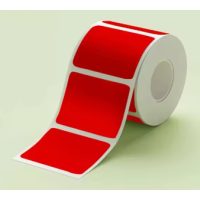 Scrapbooking role samolepících štítků do termotiskárny - Červené, 40 x 30 mm