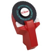 Scrapbooking štítková raznice s příslušenstvím - Červená, dvě pásky