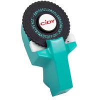 Scrapbooking štítková raznice s příslušenstvím - Modro zelená, tři pásky