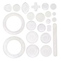 Scrapbooking sada šablon na kreslení - 21 kusů, průhledné