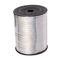 Scrapbooking tenká třpytivá stuha - Stříbrná, 460 metrů