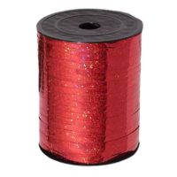Scrapbooking tenká třpytivá stuha - Červená, 460 metrů