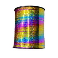 Scrapbooking tenká třpytivá stuha - Duhová, 460 metrů