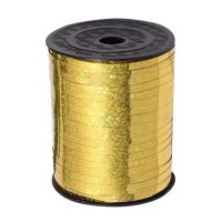 Scrapbooking tenká třpytivá stuha - Zlatá, 460 metrů