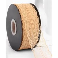 Scrapbooking široká krajka - Oranžová, 45 metrů