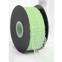 Scrapbooking široká krajka - Světle zelená, 45 metrů