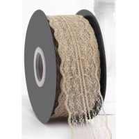 Scrapbooking široká krajka - Khaki, 45 metrů