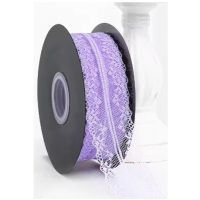 Scrapbooking krajka - Světle fialová, 45 metrů