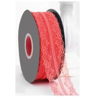 Scrapbooking krajka - Červená, 45 metrů