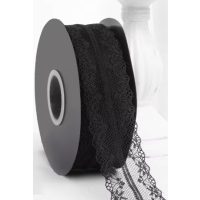 Scrapbooking krajka - Černá, 45 metrů