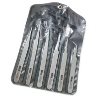 Scrapbooking sada pinzet z nerezové oceli - Stříbrné, 6 kusů