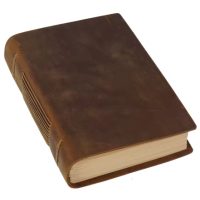 Scrapbooking deník s koženými deskami - Hnědý