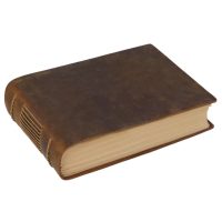 Scrapbooking široký deník s koženými deskami - Hnědý