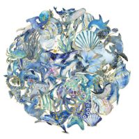 Scrapbooking samolepky - Mořský svět, 50 kusů