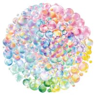 Scrapbooking samolepky - Barevné bubliny, 50 kusů