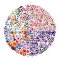 Scrapbooking samolepky - Barevné květiny, 200 kusů