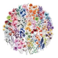Scrapbooking samolepky - Barevné květiny, 50 kusů