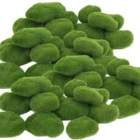 Scrapbooking umělý mech - Zelený 5 x 7 cm, 5 kusů