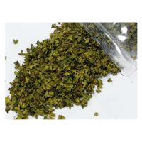 Scrapbooking umělé miniaturní listí - Číslo 7, olivově zelená