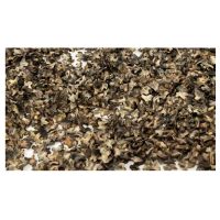 Scrapbooking umělé miniaturní listí - Číslo 8, tmavě hnědá