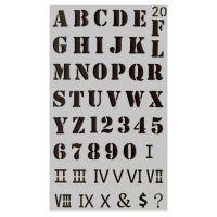 Scrapbooking šablona na kreslení - Abeceda a číslice