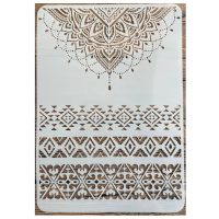 Scrapbooking velká šablona na kreslení - Mandala vzory