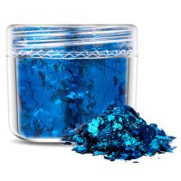 Scrapbooking dekorativní vločky z metalické fólie - Tmavě modrá, JB01